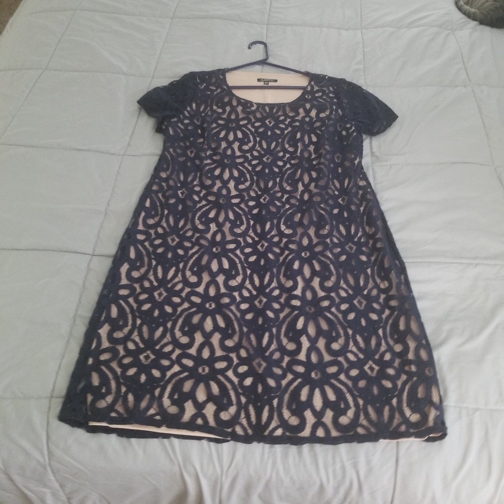 Navy blue lace dress
